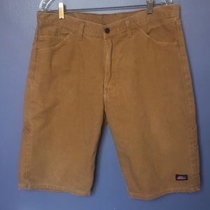 Dickies Shorts Dark Tan with Bonus Pockets Size 36
